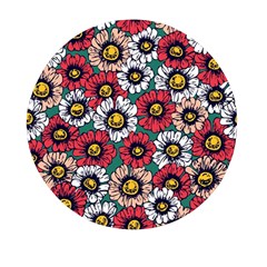 Daisy Colorfull Seamless Pattern Mini Round Pill Box (pack Of 3)