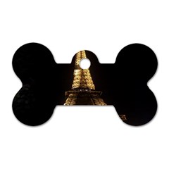 Tour Eiffel Paris Nuit Dog Tag Bone (two Sides) by kcreatif