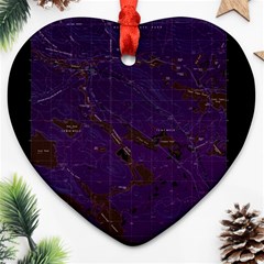 Maine Usgs Historical Map Abol Pond 104859 1988 24000 Inversion Restoration Heart Ornament (two Sides) by WetdryvacsLair