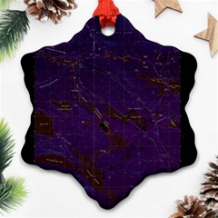 Maine Usgs Historical Map Abol Pond 104859 1988 24000 Inversion Restoration Snowflake Ornament (two Sides)