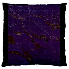 Maine Usgs Historical Map Abol Pond 104859 1988 24000 Inversion Restoration Large Cushion Case (one Side) by WetdryvacsLair