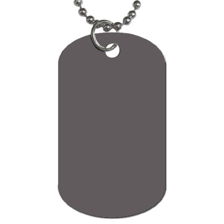 Carbon Grey Dog Tag (One Side)