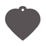 Carbon Grey Dog Tag Heart (One Side) Front