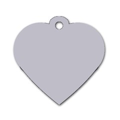 Cloudy Grey Dog Tag Heart (two Sides) by FabChoice