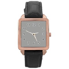 Drizzle Grey Rose Gold Leather Watch  by FabChoice