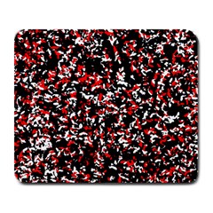 Patterntachesrougeblancnoir75 Large Mousepads