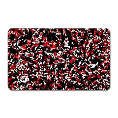 Patterntachesrougeblancnoir75 Magnet (rectangular)