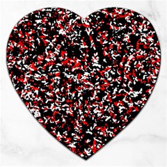 Patterntachesrougeblancnoir75 Jigsaw Puzzle (heart)