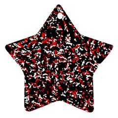 Patterntachesrougeblancnoir75 Star Ornament (two Sides)