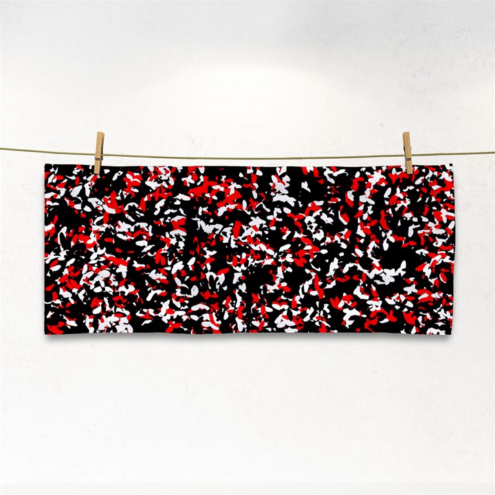 Patterntachesrougeblancnoir75 Hand Towel