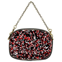 Patterntachesrougeblancnoir75 Chain Purse (one Side)