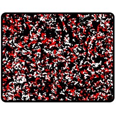 Patterntachesrougeblancnoir75 Double Sided Fleece Blanket (medium) 