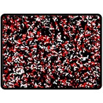 Patterntachesrougeblancnoir75 Double Sided Fleece Blanket (Large)  80 x60  Blanket Front