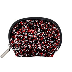 Patterntachesrougeblancnoir75 Accessory Pouch (small) by kcreatif