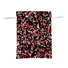 Patterntachesrougeblancnoir75 Lightweight Drawstring Pouch (l)