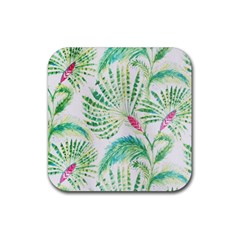  Palm Trees By Traci K Rubber Coaster (square)  by tracikcollection