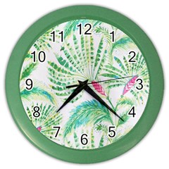  Palm Trees By Traci K Color Wall Clock by tracikcollection