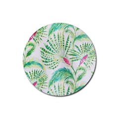  Palm Trees By Traci K Rubber Coaster (round)  by tracikcollection