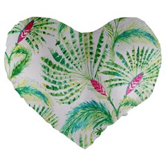  Palm Trees By Traci K Large 19  Premium Flano Heart Shape Cushions by tracikcollection