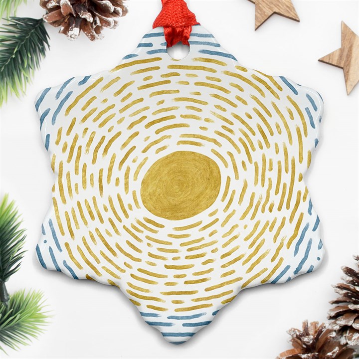 Sunshine painting Snowflake Ornament (Two Sides)