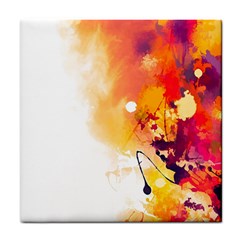 Autumn Paint Tile Coaster by goljakoff