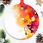 Autumn paint Ornament (Round) Front