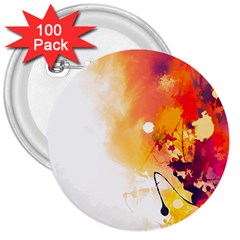 Autumn Paint 3  Buttons (100 Pack)  by goljakoff