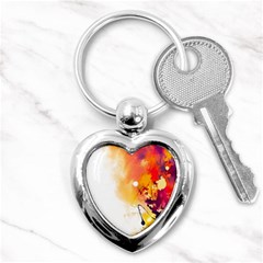 Autumn Paint Key Chain (heart) by goljakoff