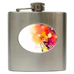 Autumn paint Hip Flask (6 oz) Front