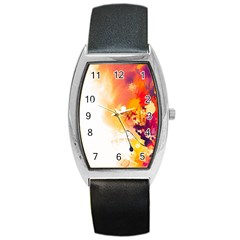 Autumn Paint Barrel Style Metal Watch by goljakoff