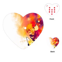 Autumn Paint Playing Cards Single Design (heart) by goljakoff