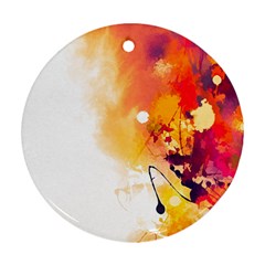 Autumn Paint Round Ornament (two Sides) by goljakoff