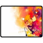 Autumn paint Fleece Blanket (Large)  80 x60  Blanket Front