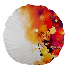 Autumn Paint Large 18  Premium Flano Round Cushions by goljakoff