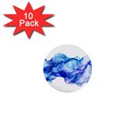 Blue smoke 1  Mini Buttons (10 pack)  Front