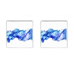 Blue Smoke Cufflinks (square) by goljakoff