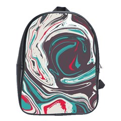 Vector Vivid Marble Pattern 1 School Bag (large) by goljakoff