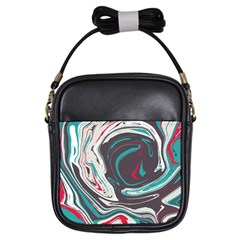 Vector Vivid Marble Pattern 1 Girls Sling Bag by goljakoff