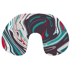 Vector Vivid Marble Pattern 1 Travel Neck Pillow by goljakoff