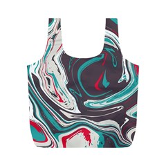 Vector Vivid Marble Pattern 1 Full Print Recycle Bag (m) by goljakoff