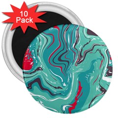 Vector Vivid Marble Pattern 2 3  Magnets (10 Pack)  by goljakoff