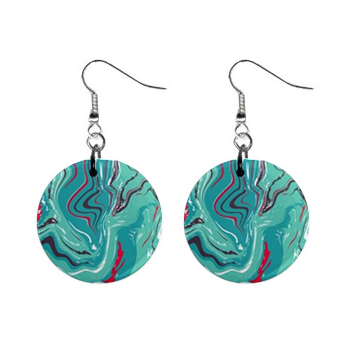 Vector Vivid Marble Pattern 2 Mini Button Earrings