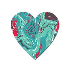 Vector Vivid Marble Pattern 2 Heart Magnet by goljakoff