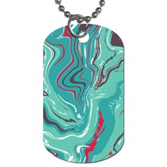 Vector Vivid Marble Pattern 2 Dog Tag (one Side) by goljakoff