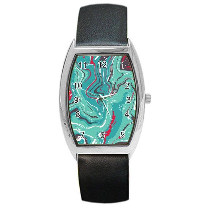 Vector Vivid Marble Pattern 2 Barrel Style Metal Watch