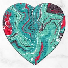 Vector Vivid Marble Pattern 2 Jigsaw Puzzle (heart) by goljakoff