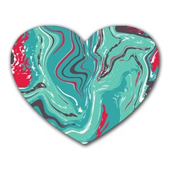 Vector Vivid Marble Pattern 2 Heart Mousepads by goljakoff