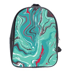 Vector Vivid Marble Pattern 2 School Bag (large) by goljakoff