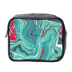 Vector Vivid Marble Pattern 2 Mini Toiletries Bag (two Sides) by goljakoff