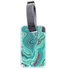 Vector Vivid Marble Pattern 2 Luggage Tag (two Sides) by goljakoff